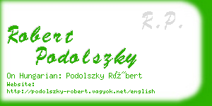 robert podolszky business card